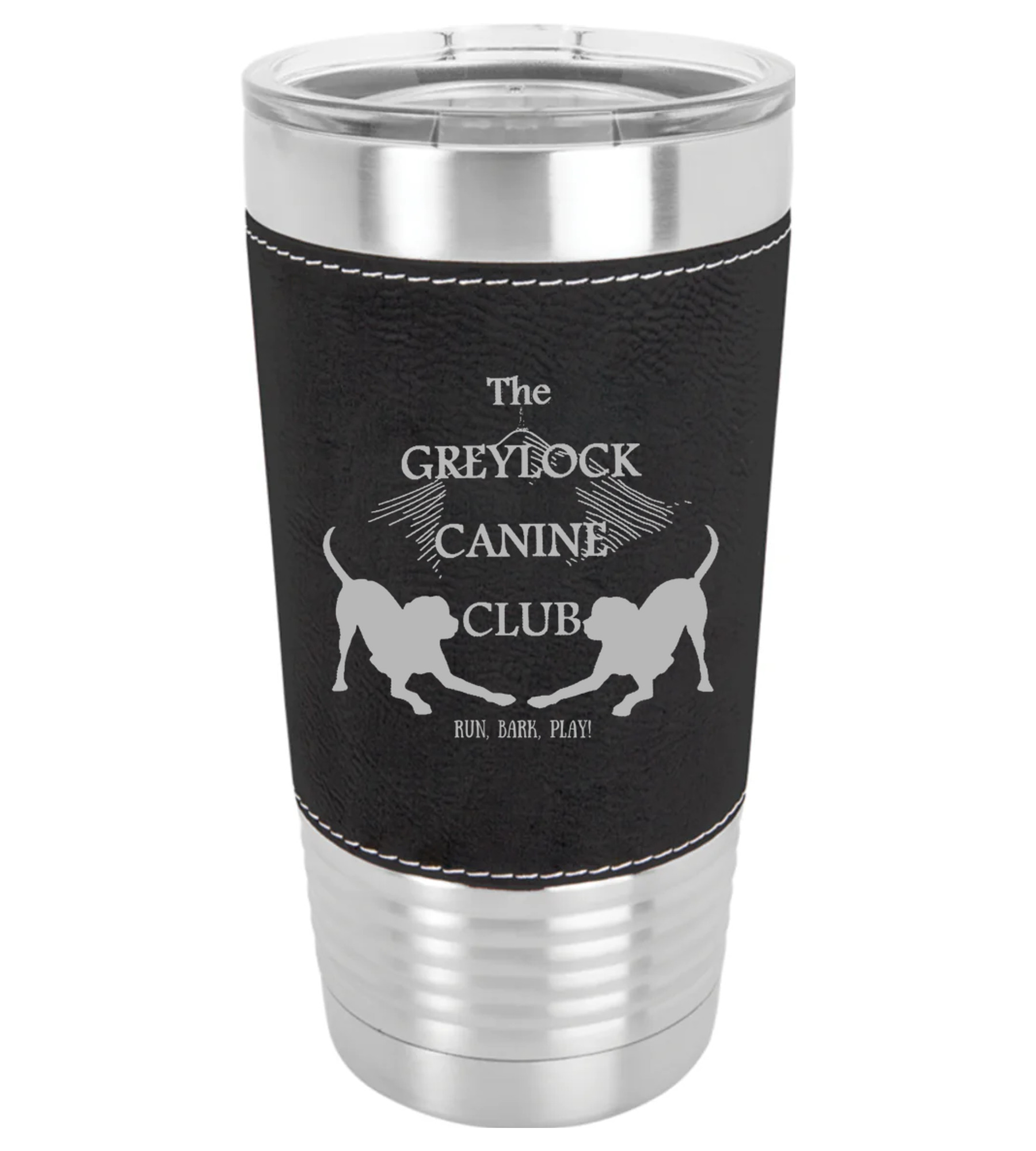 20oz Leatherette Insulated Tumbler with Clear Lid
