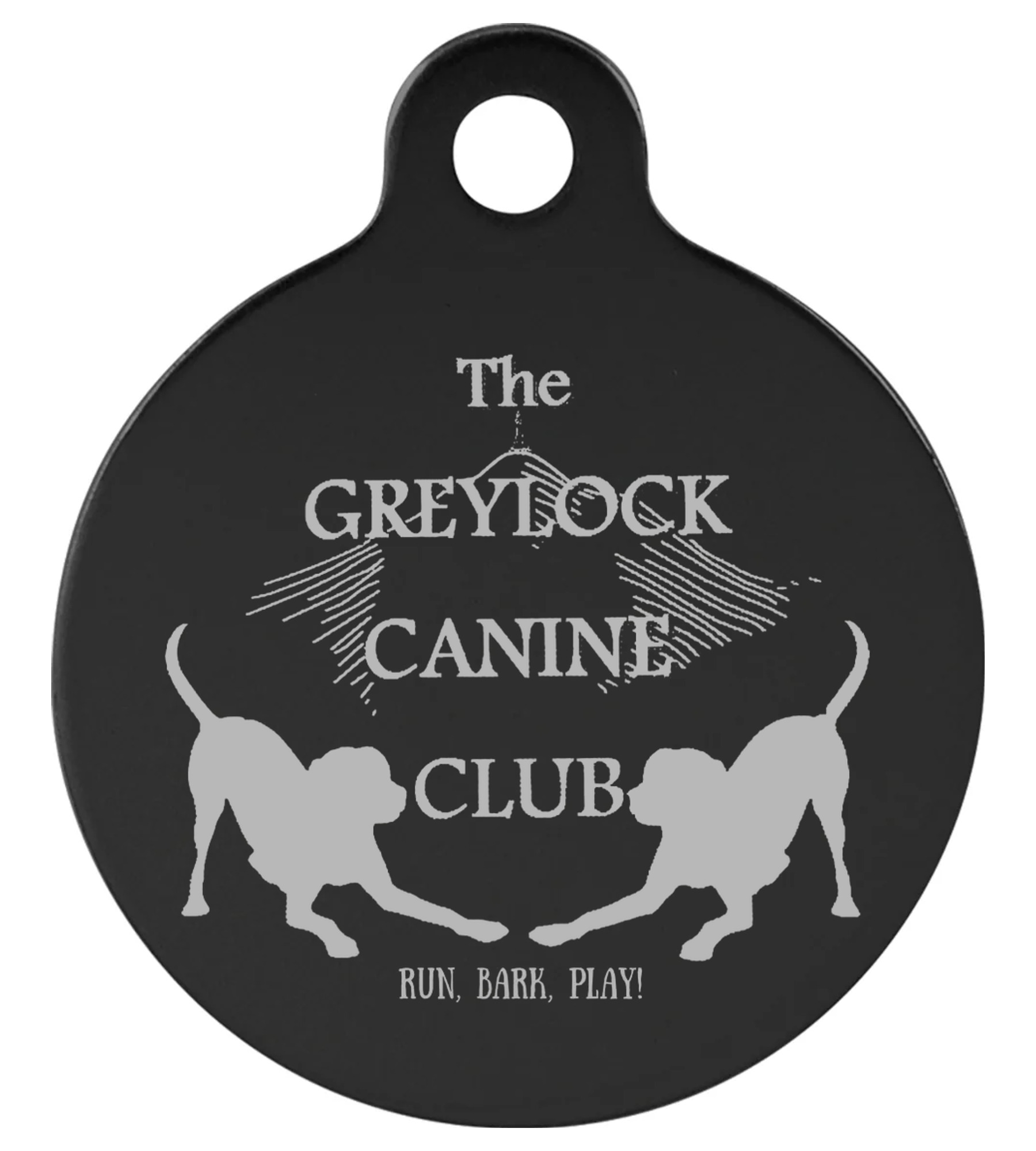 Anodized Aluminum Round Pet Tag with Tab